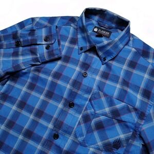 Alaskan Hardgear Duluth Trading Shirt Poly/Wool Midnight Sun Plaid Mens Medium
